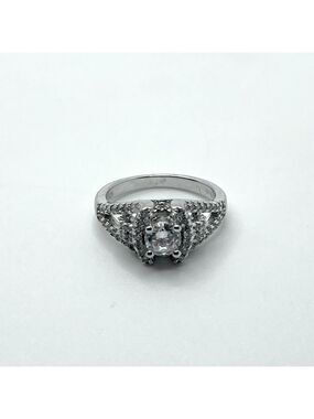 Sterling Silver Cubic Zirconia Cocktail Engagement Promise Ring size 5.5